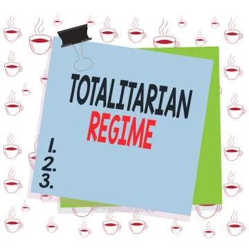 Writing note showing Totalitarian Regime. Business photo showcasing mode of Stock Illustration