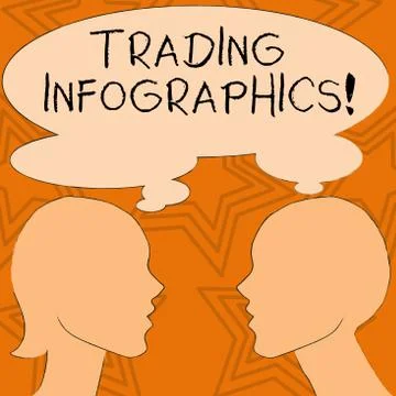 Writing note showing Trading Infographics. Business photo showcasing visual Stock Illustration