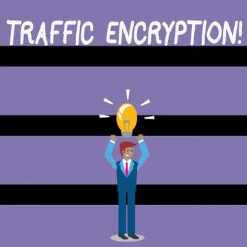 Writing note showing Traffic Encryption. Business photo showcasing method of イラスト素材