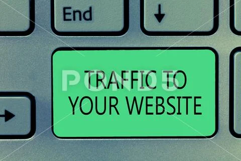 Writing note showing Traffic To Your Website. Business photo showcasing Stock Photos