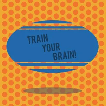 Writing note showing Train Your Brain. Business photo showcasing Educate Illustrazione stock