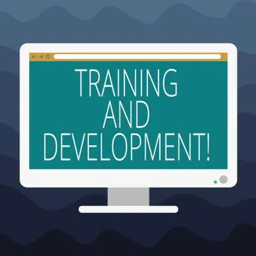 Writing note showing Training And Development. Business photo showcasing Illustrazione stock