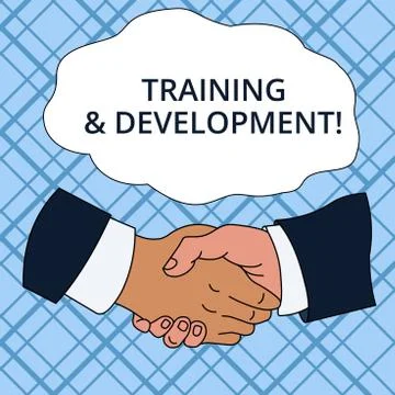 Writing note showing Training And Development. Business photo showcasing Stock Illustration