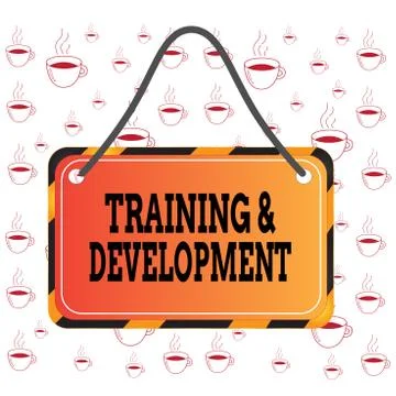 Writing note showing Training And Development. Business photo showcasing Stock Illustration