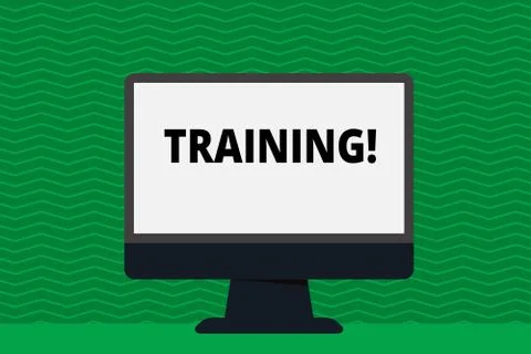 Writing note showing Training. Business photo showcasing Organized activity to Stock Illustration