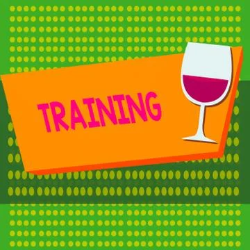 Writing note showing Training. Business photo showcasing the practice of Illustrazione stock