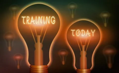 Writing note showing Training. Business photo showcasing the practice of Illustrazione stock