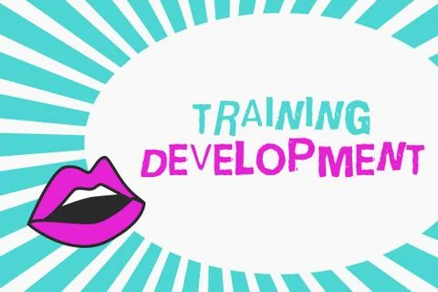 Writing note showing Training Development. Business photo showcasing Learn and Stock Illustration