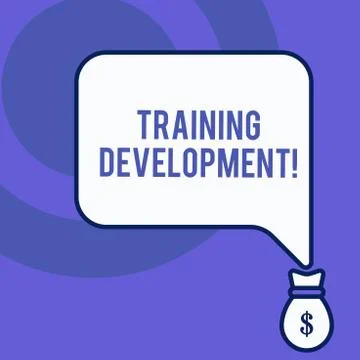 Writing note showing Training Development. Business photo showcasing Learn and Stock Illustration