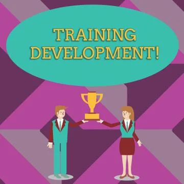 Writing note showing Training Development. Business photo showcasing Learn and Illustrazione stock