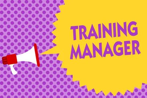 Writing note showing Training Manager. Business photo showcasing giving neede イラスト素材