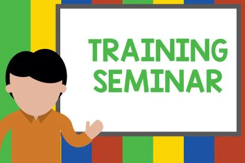 Writing note showing Training Seminar. Business photo showcasing Academic イラスト素材