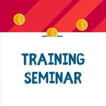 Writing note showing Training Seminar. Business photo showcasing Academic イラスト素材
