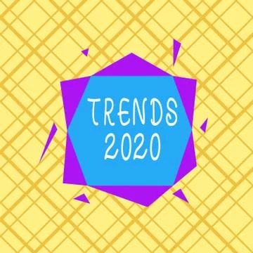Writing note showing Trends 2020. Business photo showcasing general direction in 스톡 일러스트