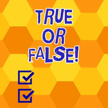 Writing note showing True Or Falsequestion. Business photo showcasing series of Stock Illustration
