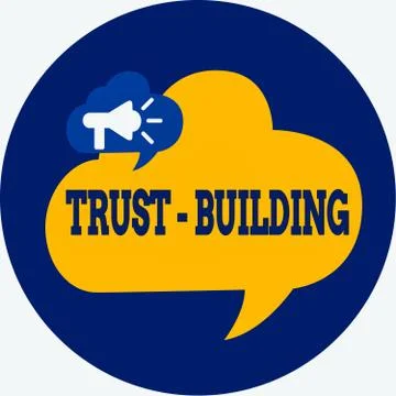 Writing note showing Trust building. Business photo showcasing developing trust イラスト素材