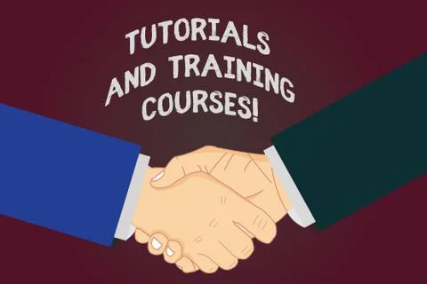 Writing note showing Tutorials And Training Courses. Business photo showcasing Stock Illustration