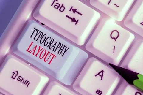 Writing note showing Typography Layout. Business photo showcasing theory and Stock Photos