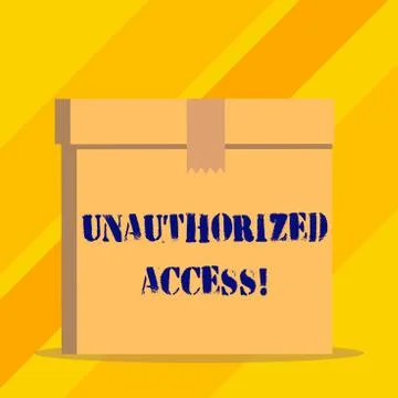 Writing note showing Unauthorized Access. Business photo showcasing use of a 库存插图