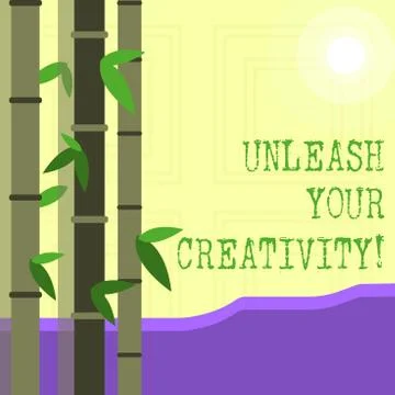 Writing note showing Unleash Your Creativity. Business photo showcasing Develop Stock Illustration