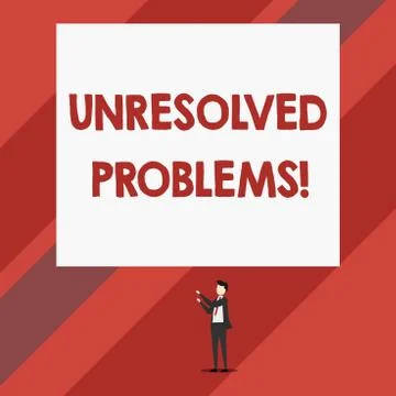 Writing note showing Unresolved Problems. Business photo showcasing those Stock Illustration