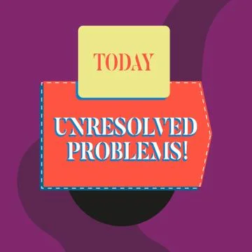 Writing note showing Unresolved Problems. Business photo showcasing those Stock Illustration