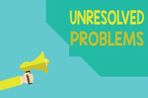 Writing note showing Unresolved Problems. Business photo showcasing those Stock Illustration