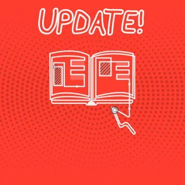 Writing note showing Update. Business photo showcasing Up to date Make something イラスト素材