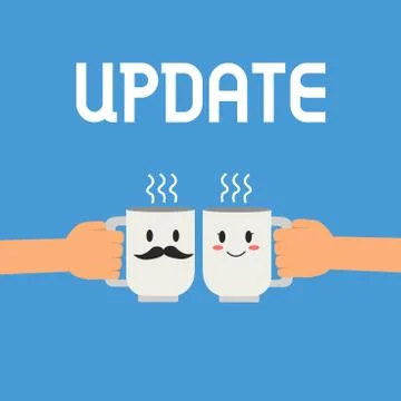 Writing note showing Update. Business photo showcasing Up to date Make something Stockillustratie