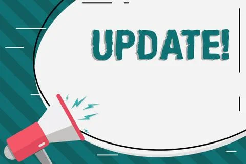 Writing note showing UPDATE. Business photo showcasing make something more イラスト素材