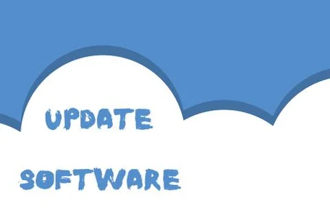 Writing note showing Update Software. Business photo showcasing replacing Stock Illustration
