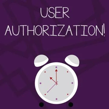 Writing note showing User Authorization. Business photo showcasing security Stock Illustration
