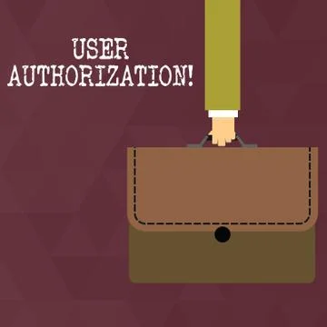 Writing note showing User Authorization. Business photo showcasing security Stockillustratie