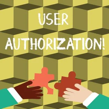 Writing note showing User Authorization. Business photo showcasing security イラスト素材