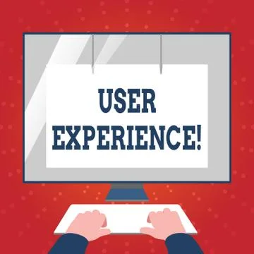 Writing note showing User Experience. Business photo showcasing demonstratings Stock Illustration