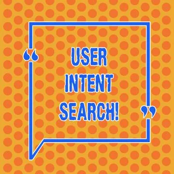 Writing note showing User Intent Search. Business photo showcasing what Stock-Illustration