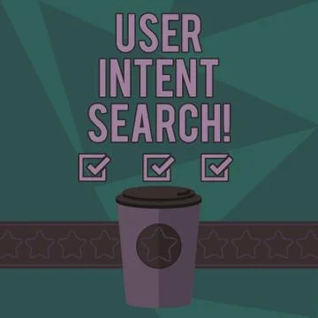 Writing note showing User Intent Search. Business photo showcasing what Stock-Illustration