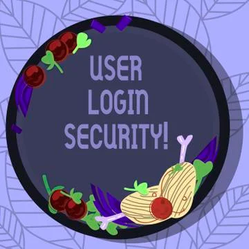 Writing note showing User Login Security. Business photo showcasing set of Stock-Illustration