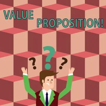 Writing note showing Value Proposition. Business photo showcasing innovation Stock Illustration