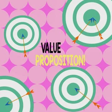 Writing note showing Value Proposition. Business photo showcasing innovation Stock Illustration