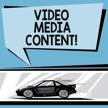Writing note showing Video Media Content. Business photo showcasing images and Stock Illustration