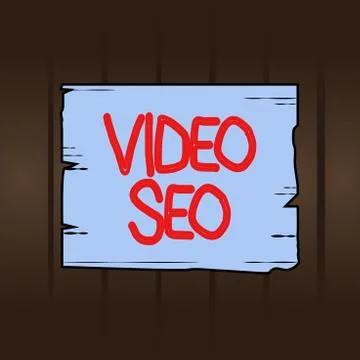 Writing note showing Video Seo. Business photo showcasing the process of Illustrazione stock