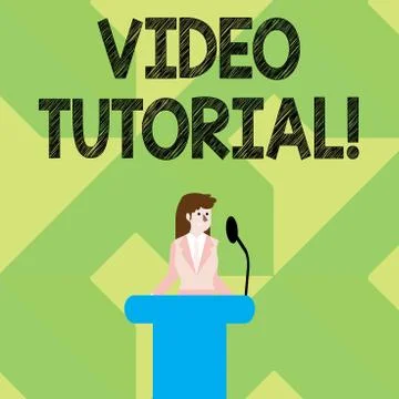 Writing note showing Video Tutorial. Business photo showcasing method of Stock Illustration