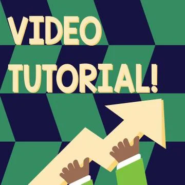 Writing note showing Video Tutorial. Business photo showcasing method of Illustrazione stock
