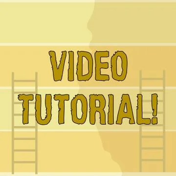 Writing note showing Video Tutorial. Business photo showcasing method of Illustrazione stock