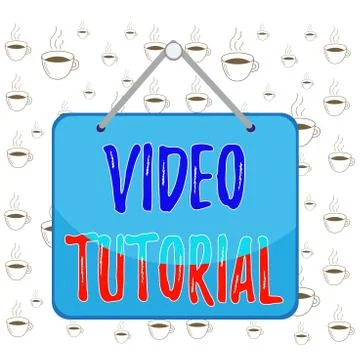 Writing note showing Video Tutorial. Business photo showcasing method of 스톡 일러스트