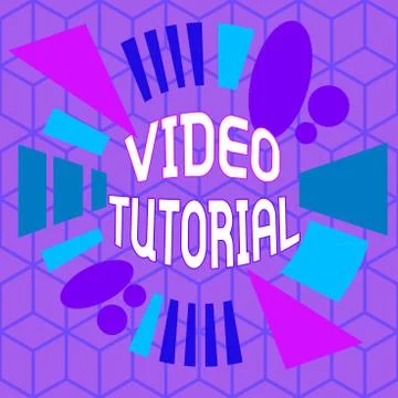 Writing note showing Video Tutorial. Business photo showcasing method of Stock Illustration