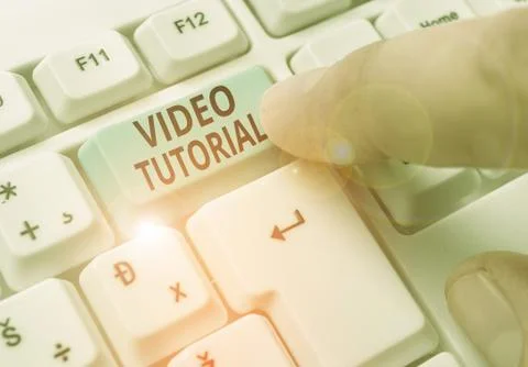 Writing note showing Video Tutorial. Business photo showcasing method of Stock Photos