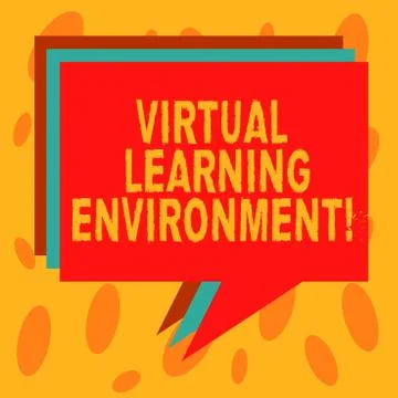 Writing note showing Virtual Learning Environment. Business photo showcasing 스톡 일러스트
