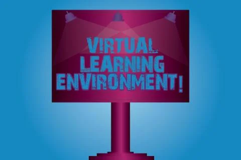 Writing note showing Virtual Learning Environment. Business photo showcasing イラスト素材